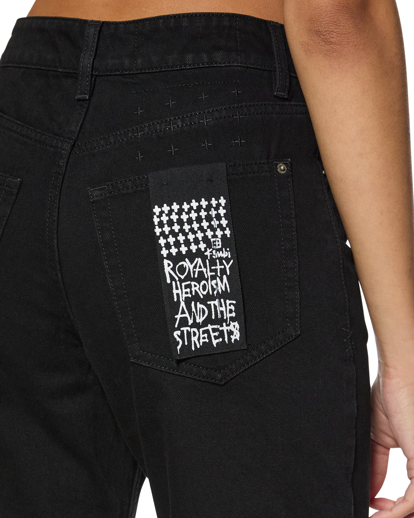 WOMENS  BROOKLYN JET BLACK STRAIGHT DENIM JEANS