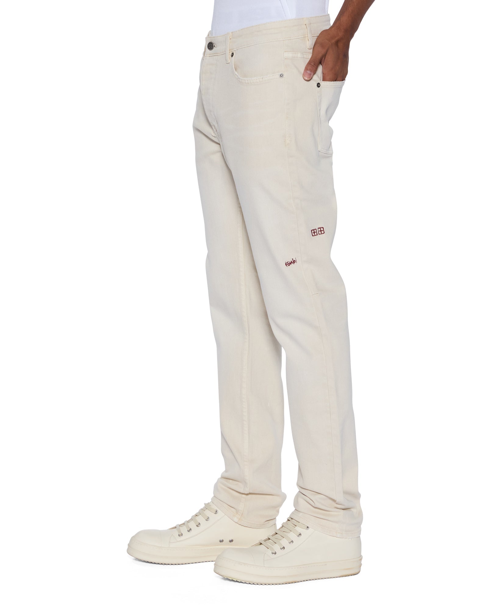 MENS  CHITCH 1999 IVORY SLIM DENIM JEANS