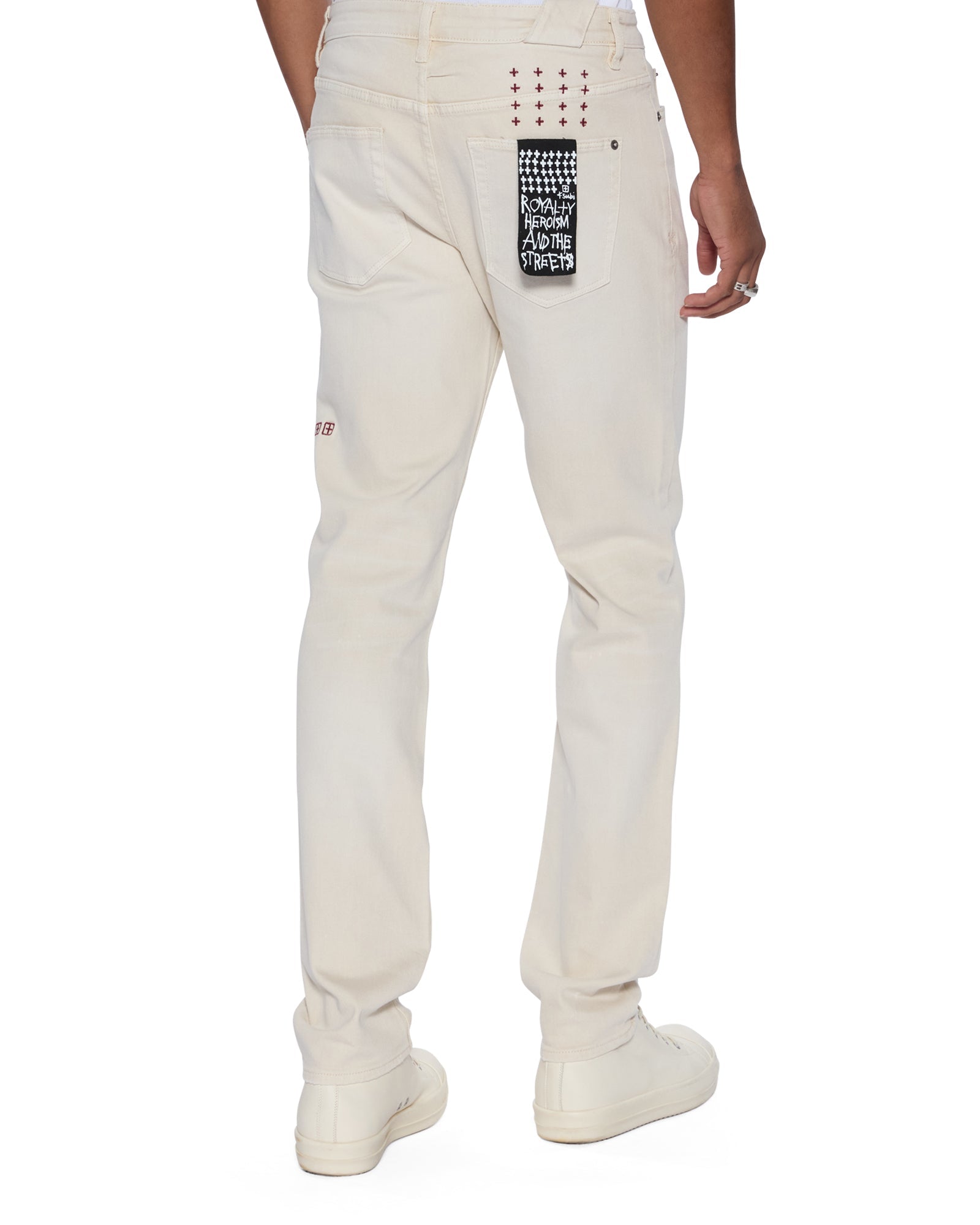 MENS  CHITCH 1999 IVORY SLIM DENIM JEANS