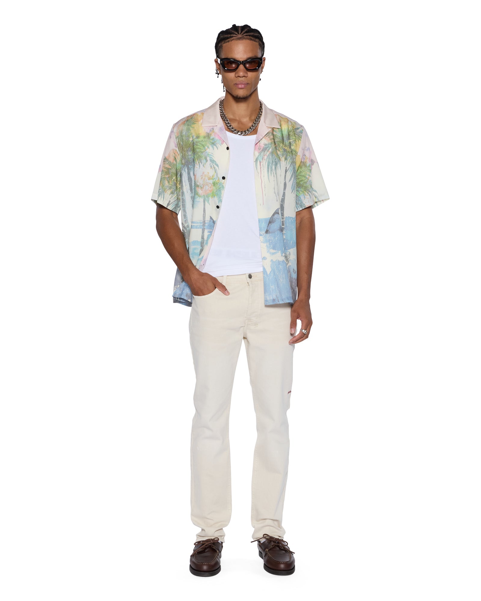 MENS  CHITCH 1999 IVORY SLIM DENIM JEANS
