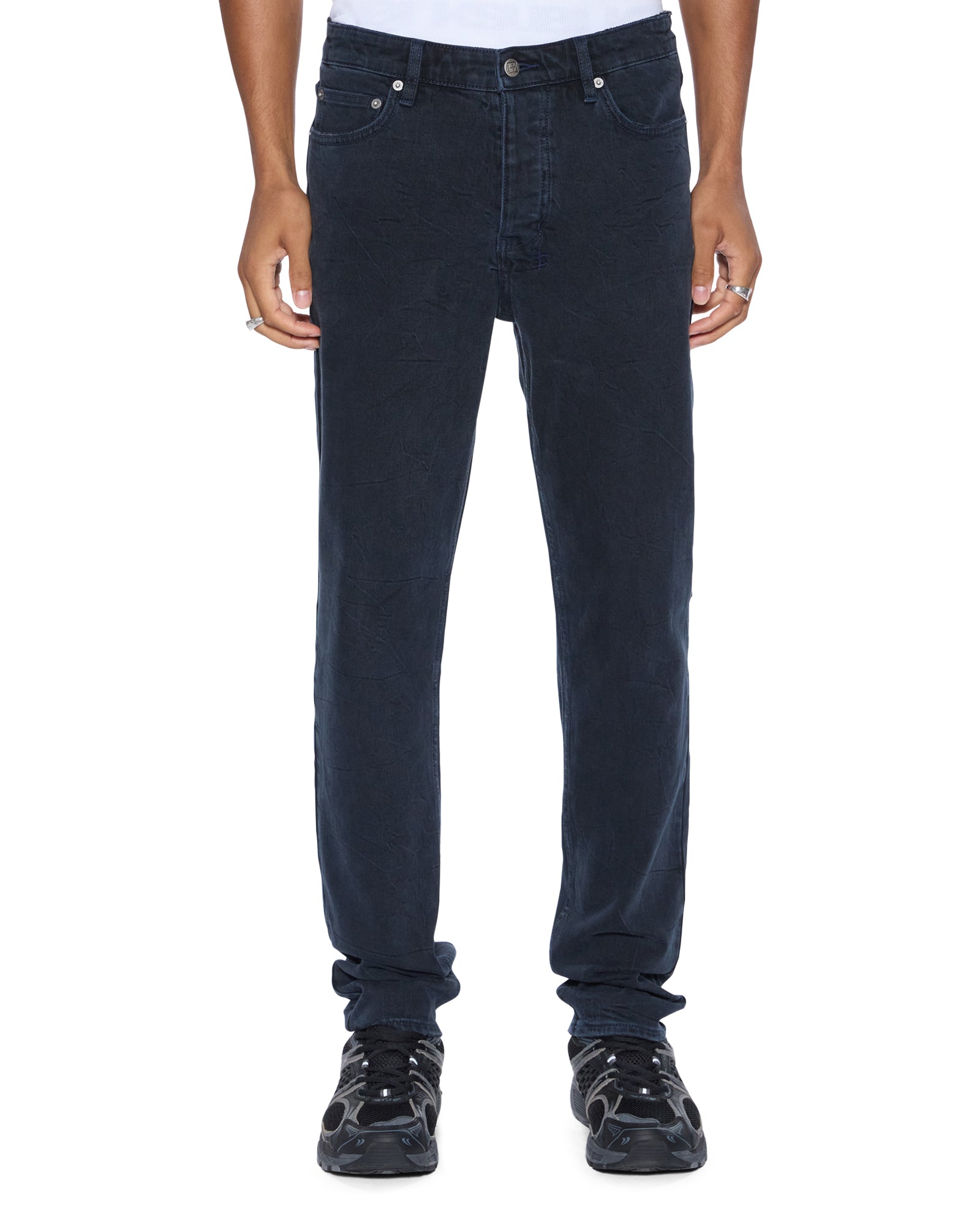 MENS  CHITCH BLACK/BLUE SLIM DENIM JEANS
