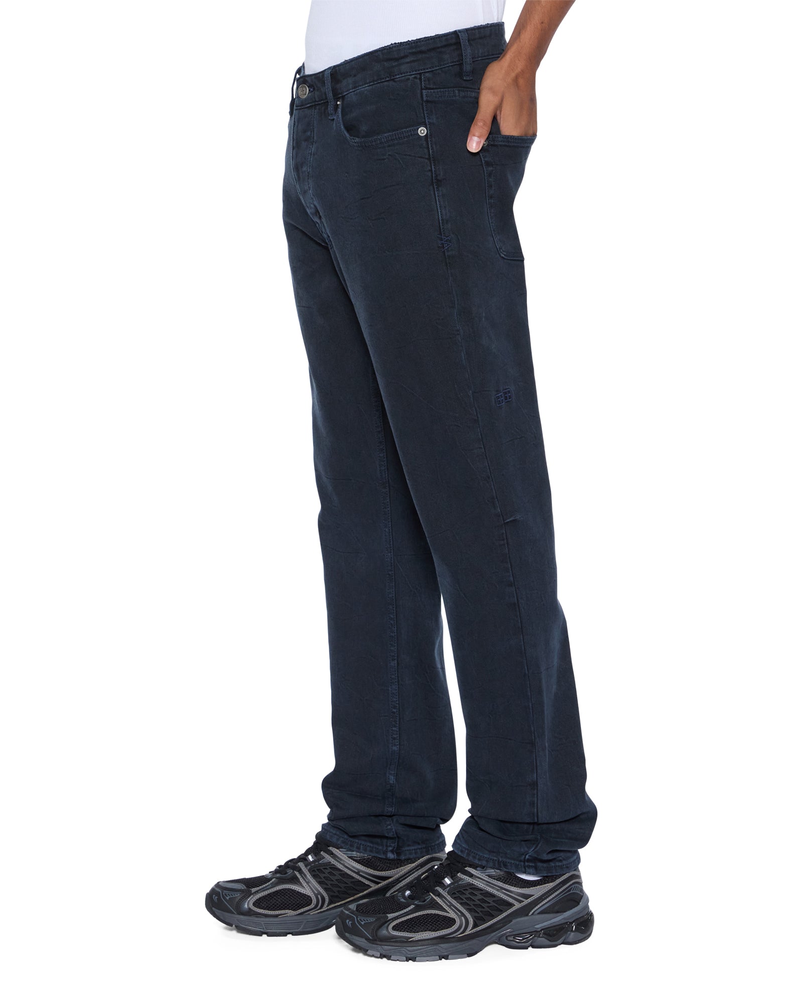 MENS  CHITCH BLACK/BLUE SLIM DENIM JEANS