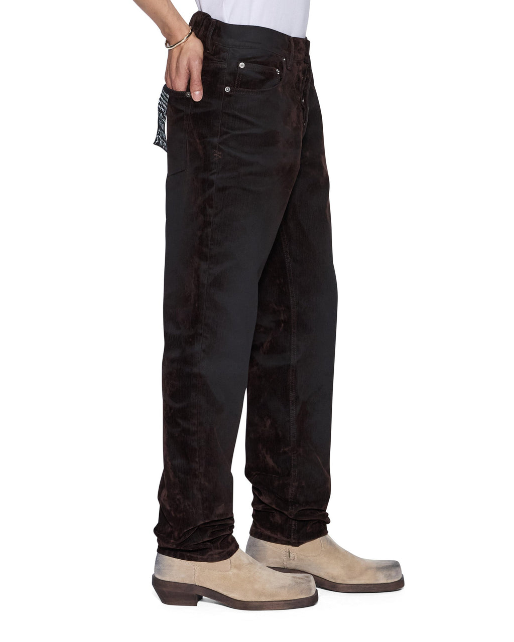 Mens Chitch Chocolate Blur Slim Denim Jeans - Brown
