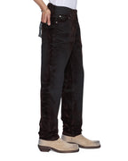 Mens Chitch Chocolate Blur Slim Denim Jeans - Brown