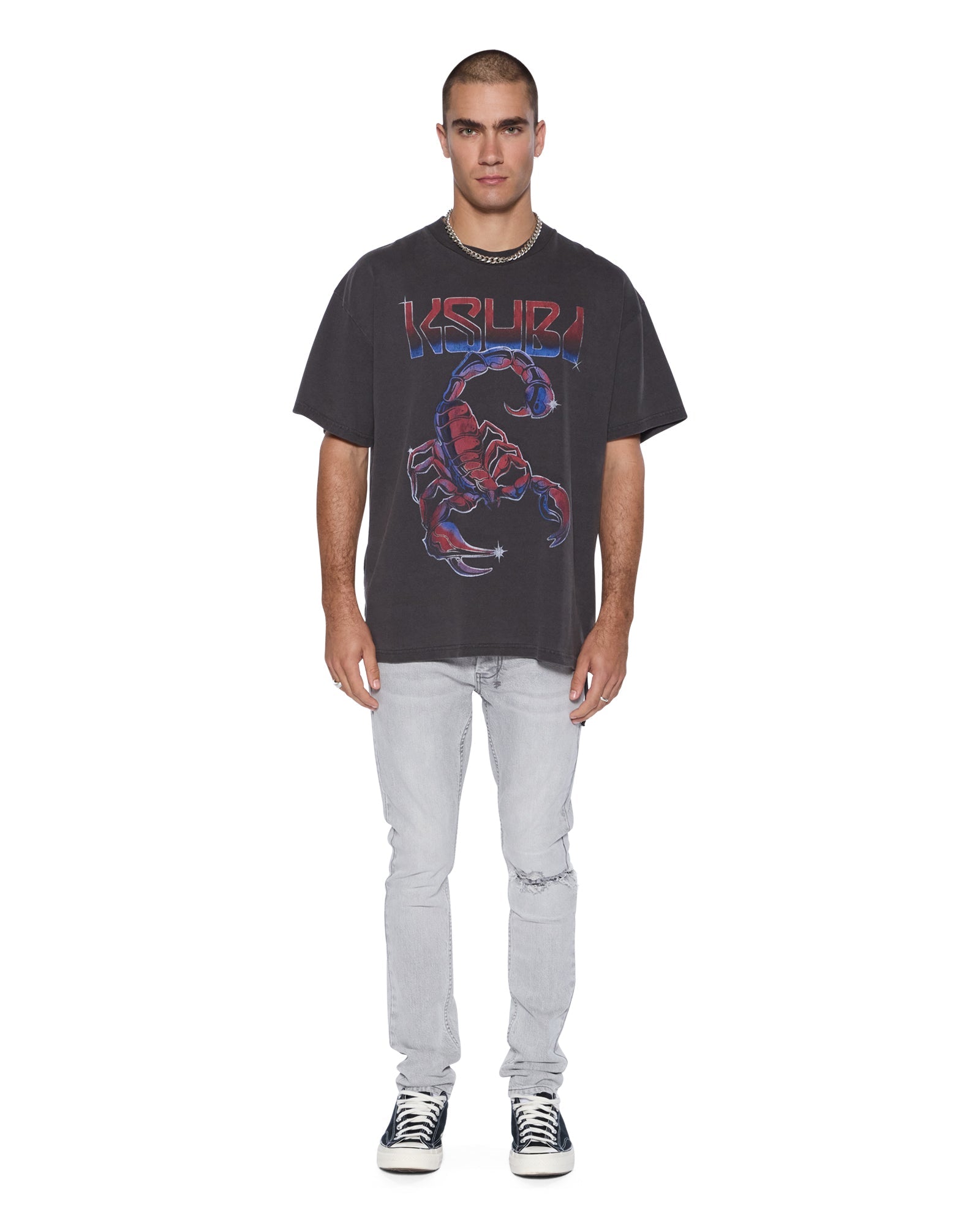 MENS  CHITCH DUNE ETCH SLIM DENIM JEANS