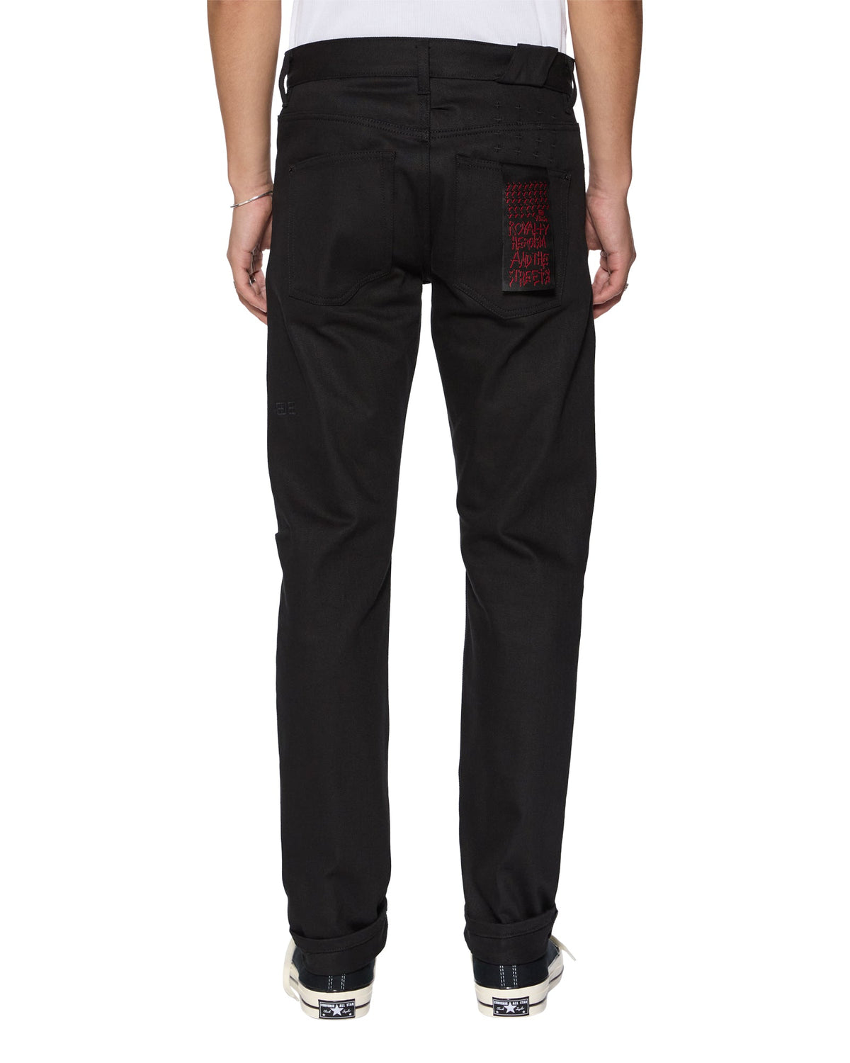 MENS CHITCH SELVEDGE RAW BLACK DENIM JEANS