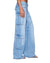 WOMENS  DROPOUT LOW RISE CARGO JEAN SPIRIT RELAXED DENIM JEANS