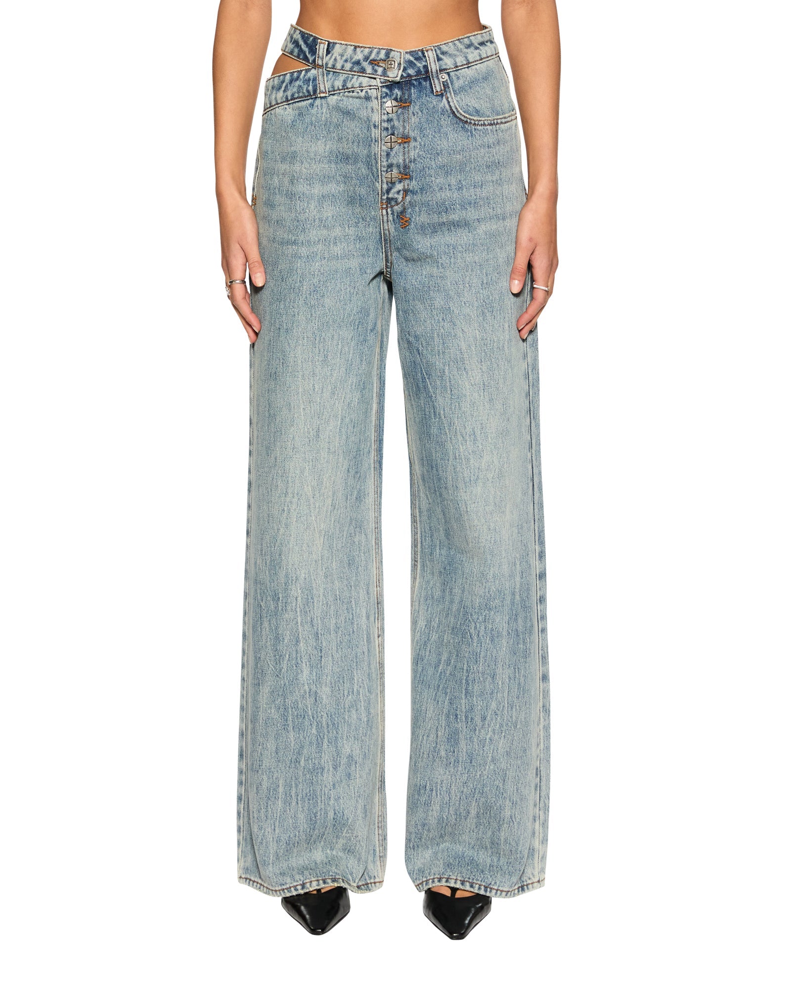WOMENS DETACHED JEAN YOUTH DENIM JEANS