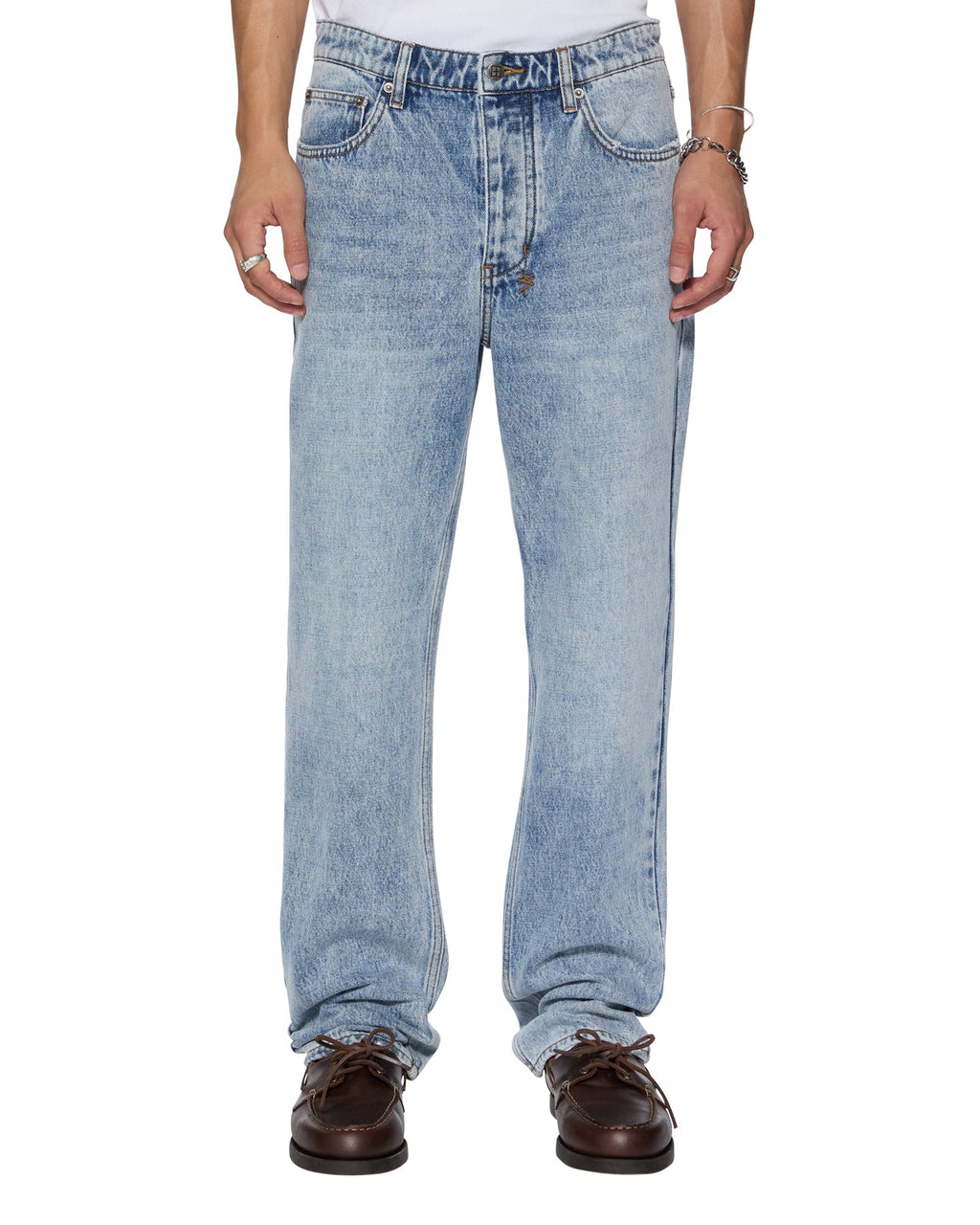 MENS HAZLOW BUNKER BLUE DENIM JEANS