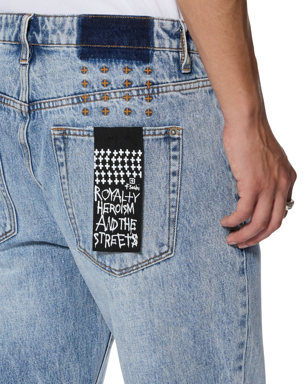 MENS HAZLOW BUNKER BLUE DENIM JEANS