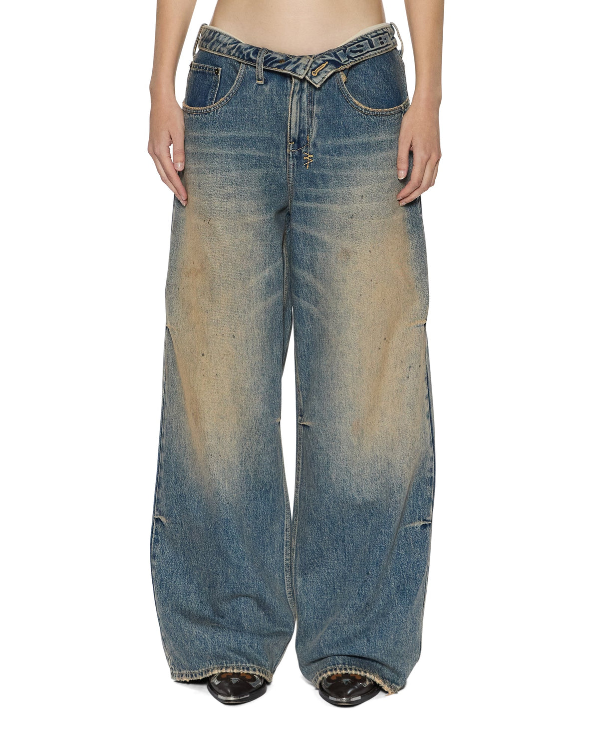 Womens Ksuper Dune Baggy Denim Jeans - Denim