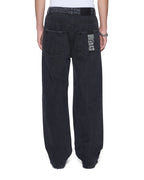 MENS MAXX ASHER BLACK TRASHED DENIM JEANS