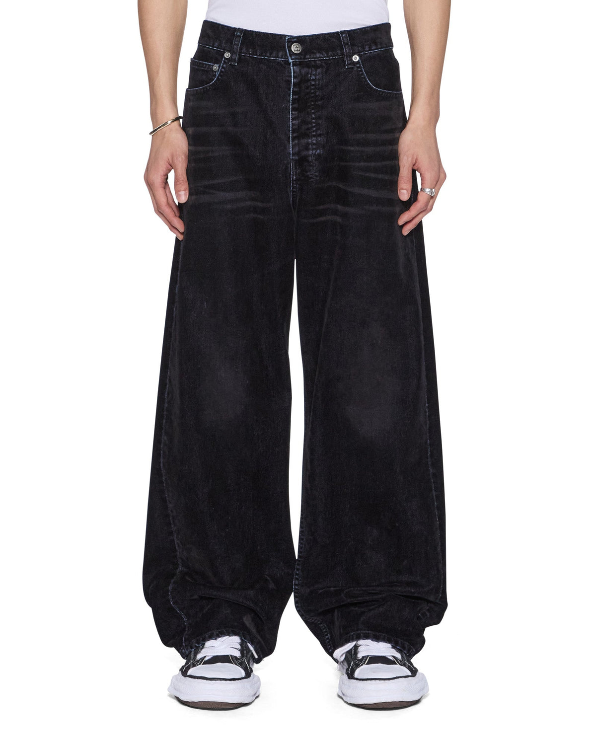 Mens Maxx Black Blur Relaxed Denim Jeans - Black