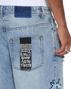 MENS MAXX STRIKER PATCHED DENIM JEANS