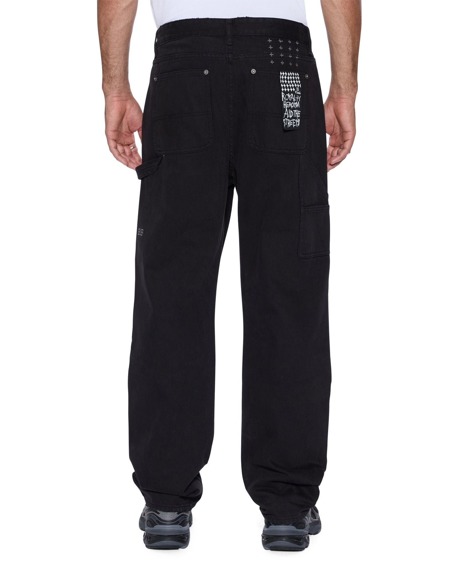 MENS  OPERATOR PANT JASPER BLACK RELAXED PANTS