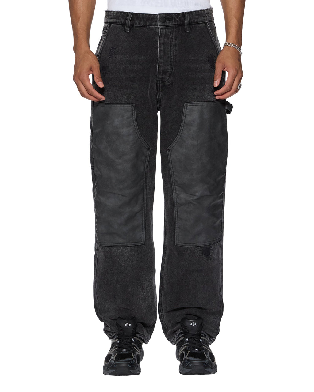 MENS OPERATOR PANT TORQUED BLACK DENIM JEANS