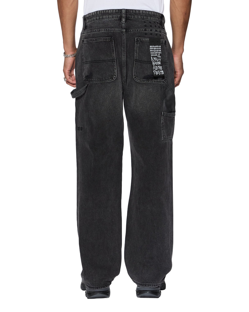MENS OPERATOR PANT TORQUED BLACK DENIM JEANS
