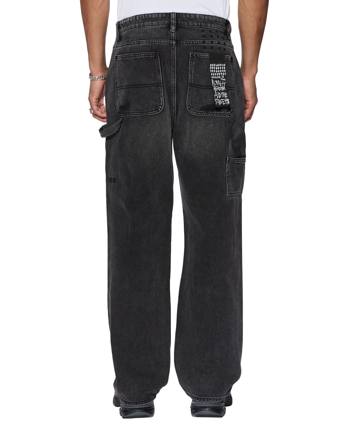 MENS OPERATOR PANT TORQUED BLACK DENIM JEANS