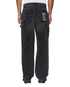 MENS OPERATOR PANT TORQUED BLACK DENIM JEANS