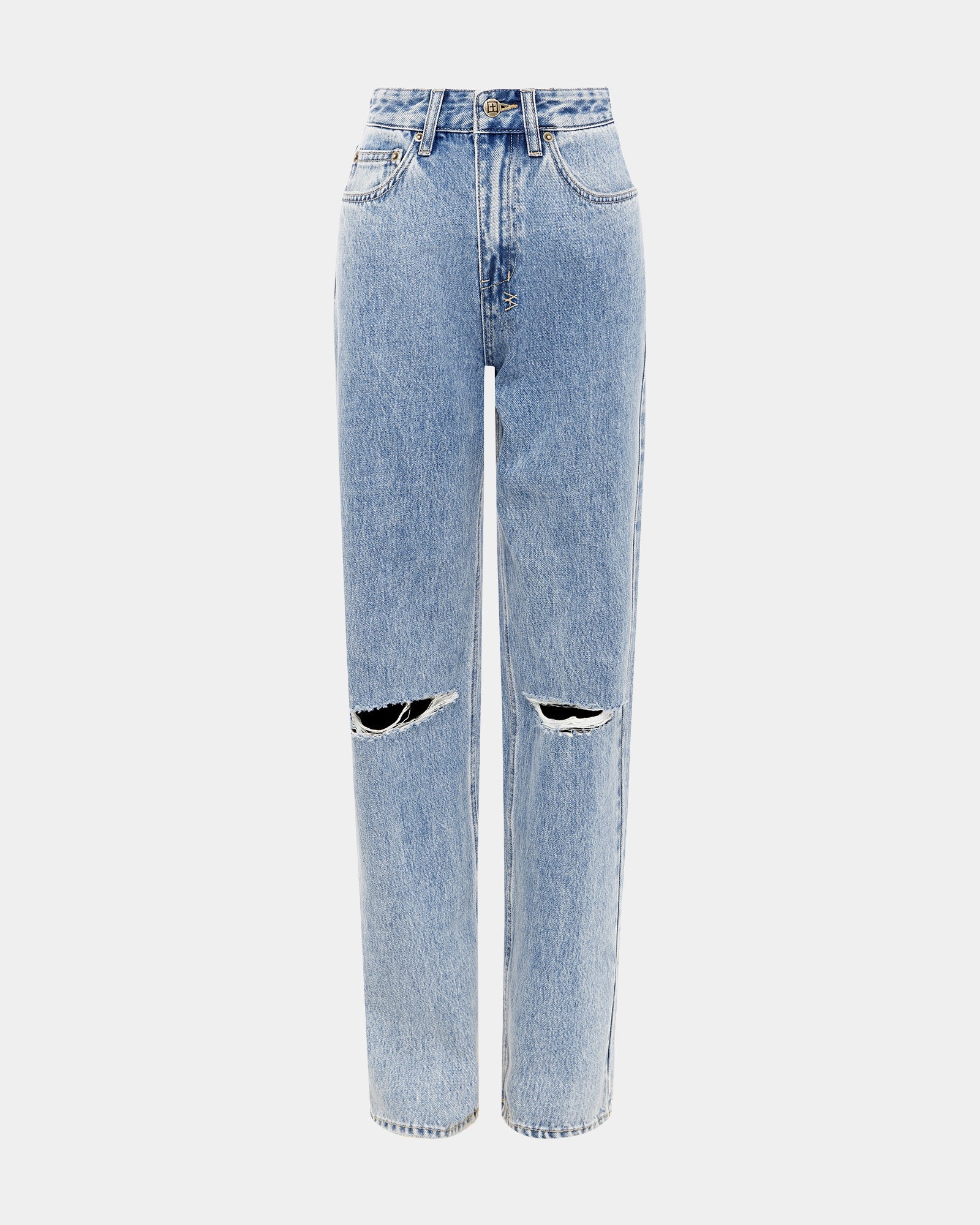 WOMENS  PLAYBACK AUTHENTIK TRASHED STRAIGHT DENIM JEANS