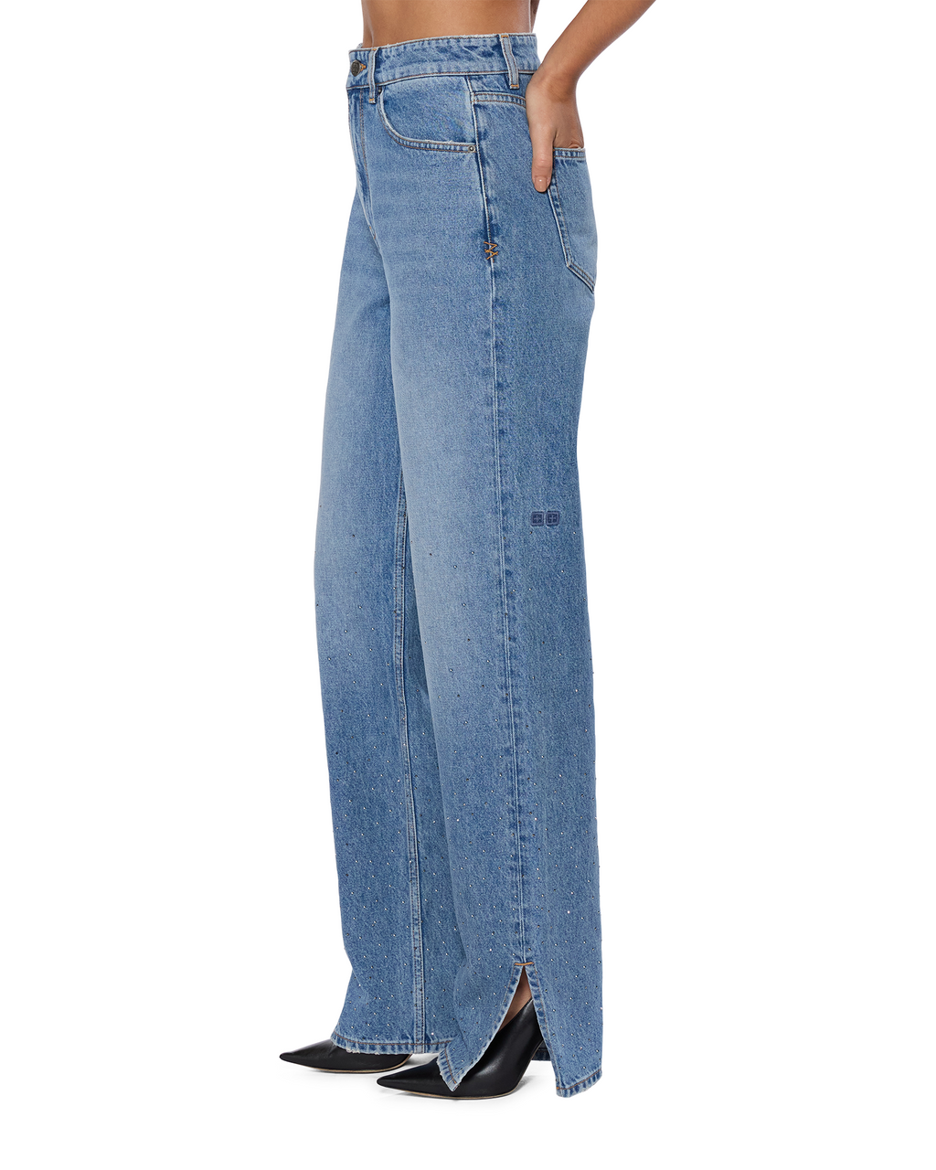 Womens Playback Krystal Komet Straight Denim Jeans - Denim