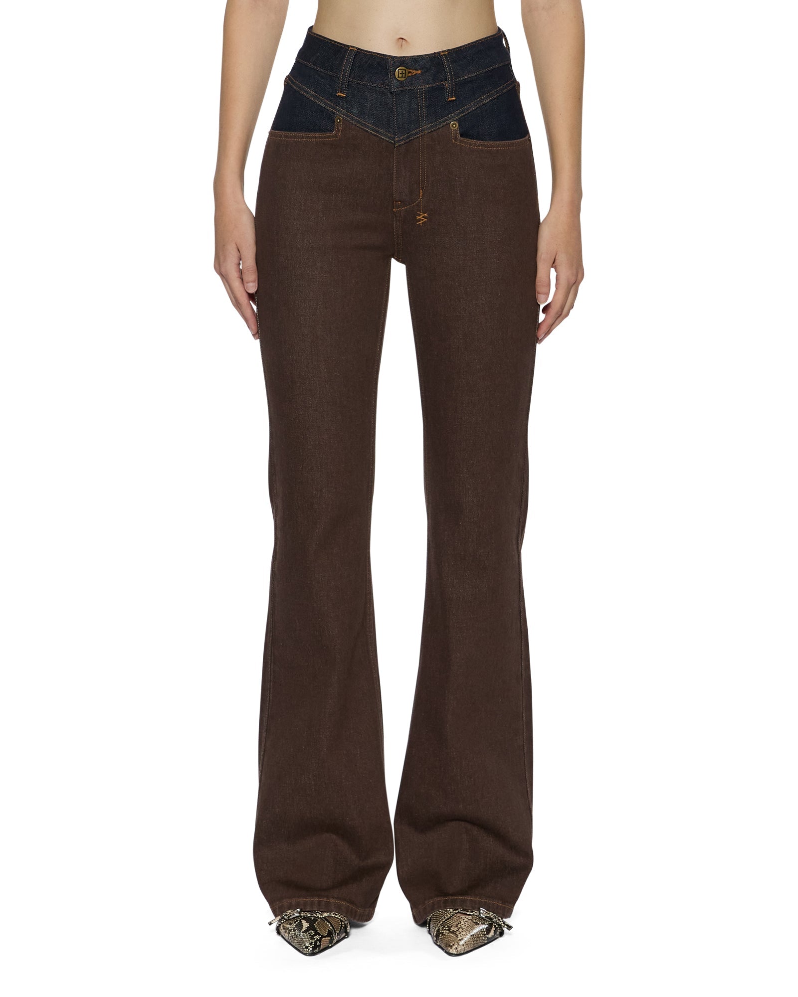 WOMENS SOHO JEAN ORIGINAL SPLICED BOOTCUT DENIM JEANS