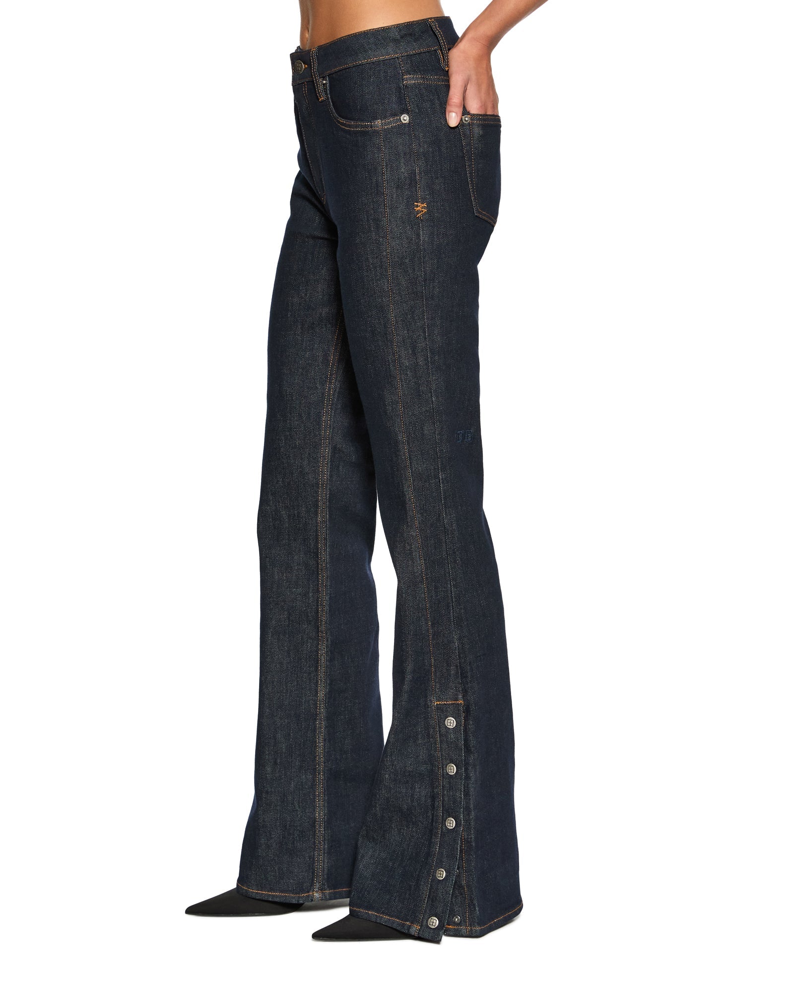 WOMENS  SOHO ORIGINAL SNAPS FLARE DENIM JEANS