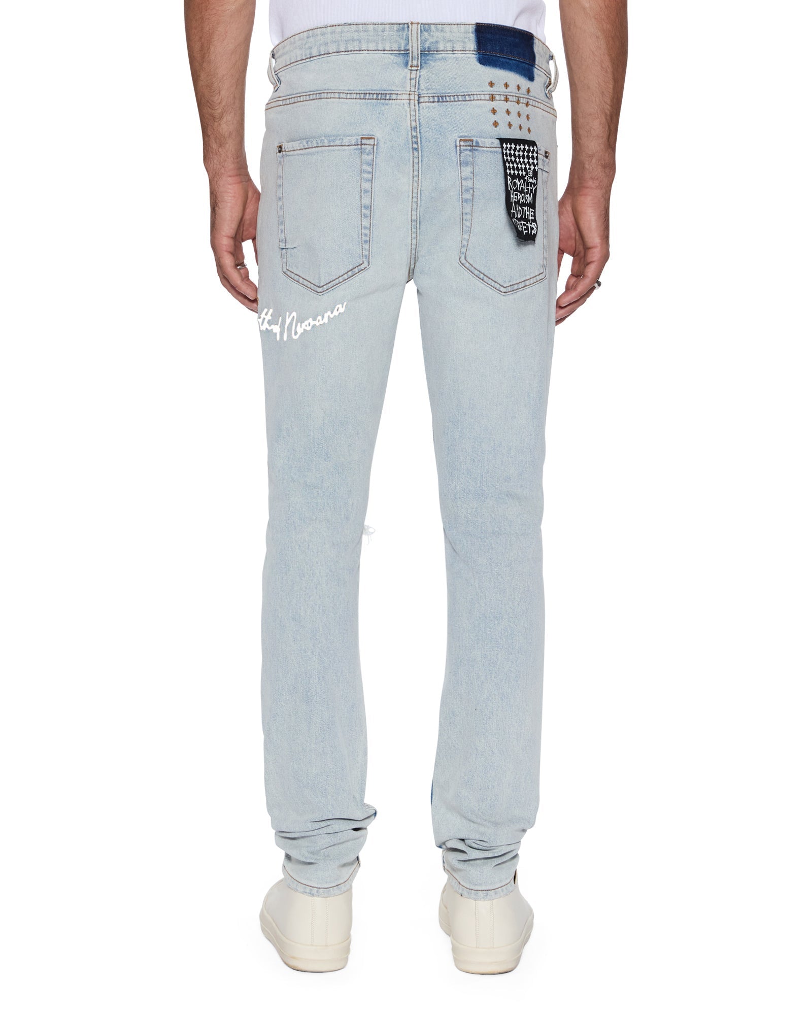 MENS VAN WINKLE FROST BLUE ARCH DENIM JEANS