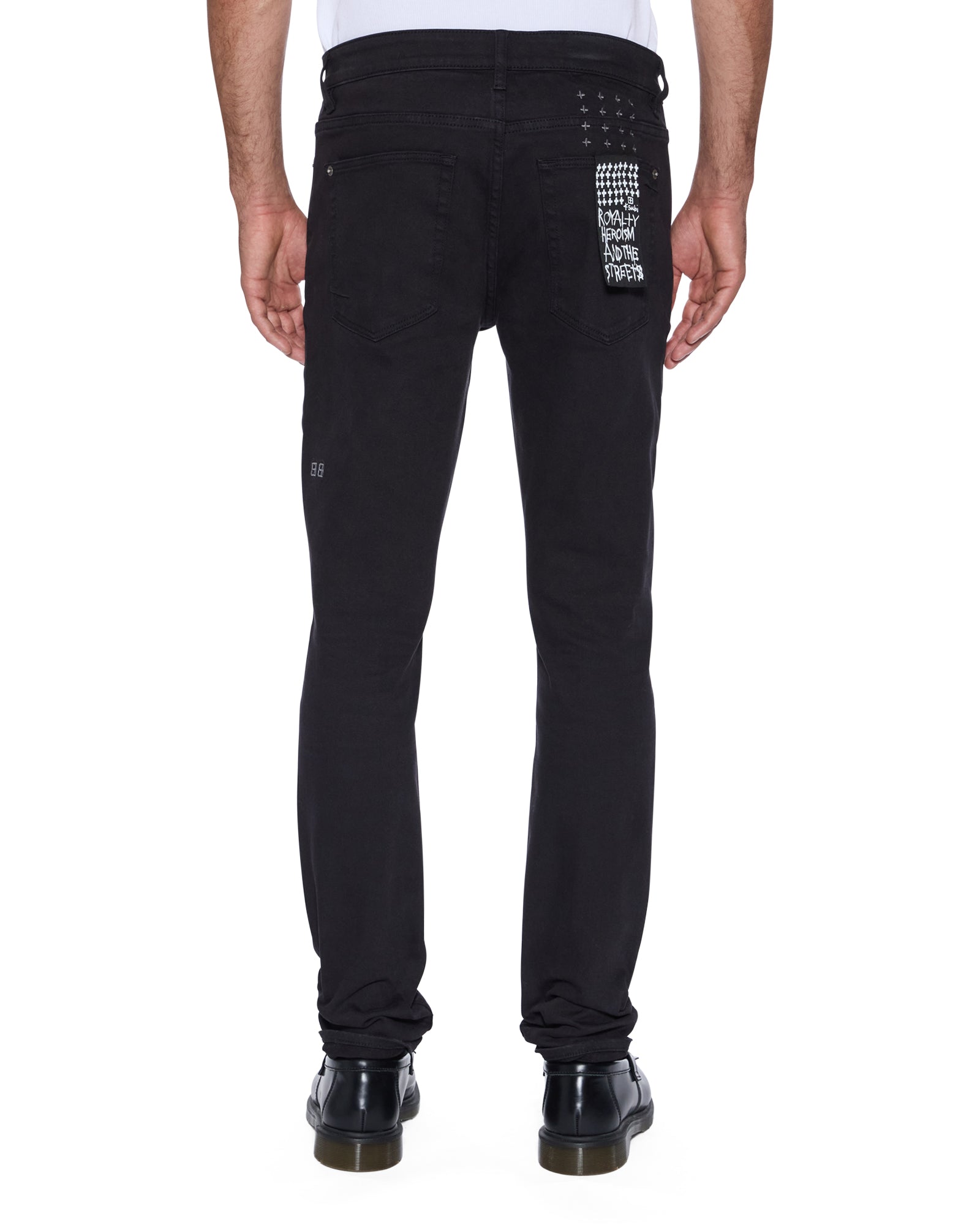 MENS  VAN WINKLE JASPER BLACK ARCH SKINNY DENIM JEANS