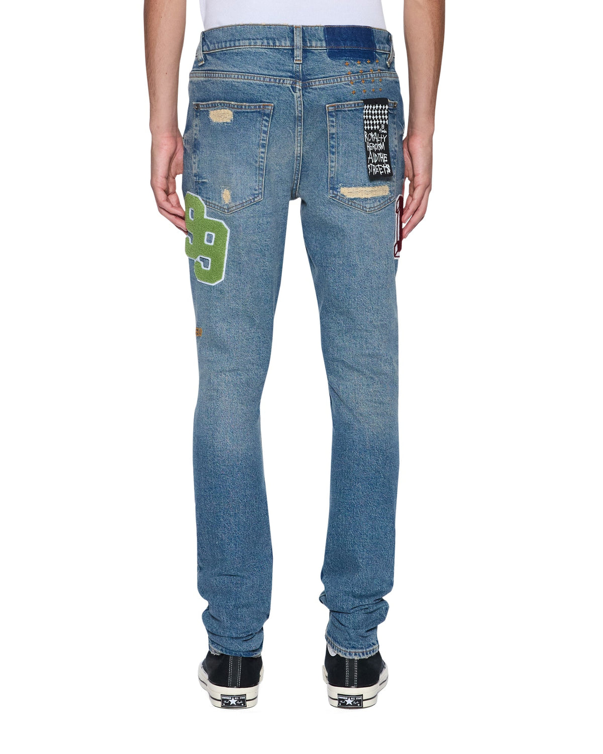 MENS VAN WINKLE RODEO PATCHED DENIM JEANS