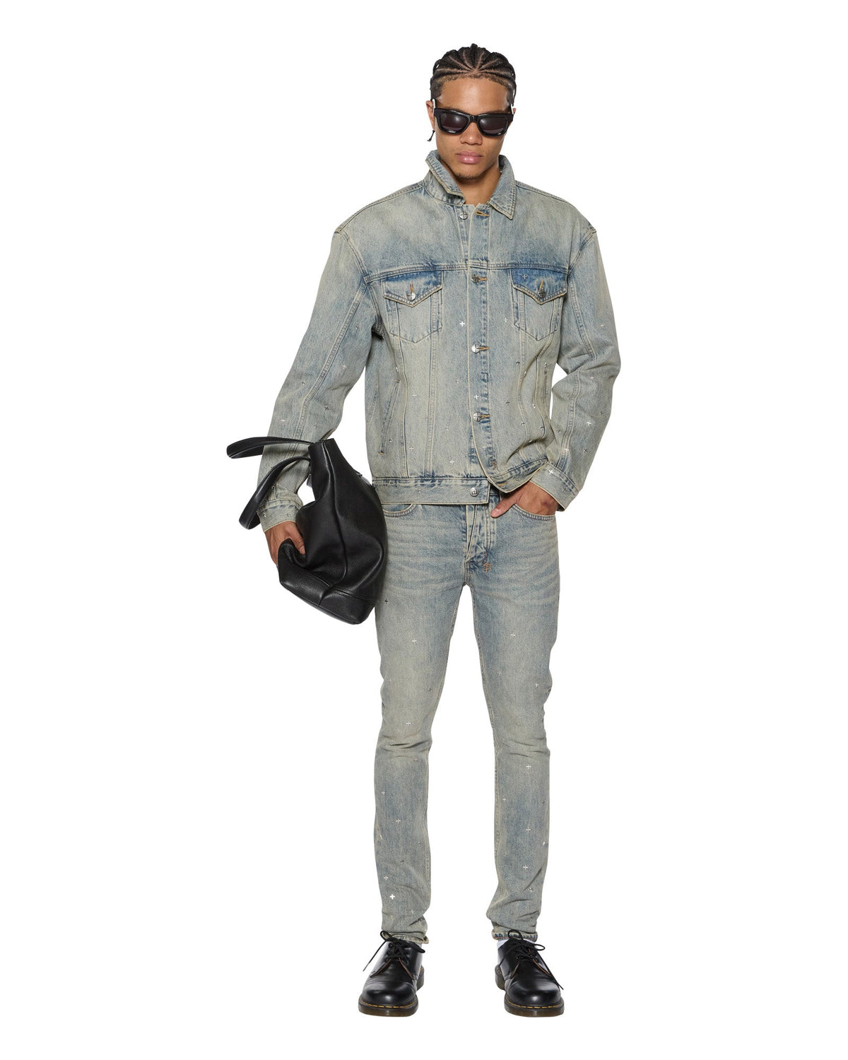 MENS VAN WINKLE STAGELIGHT METALIK DENIM JEANS