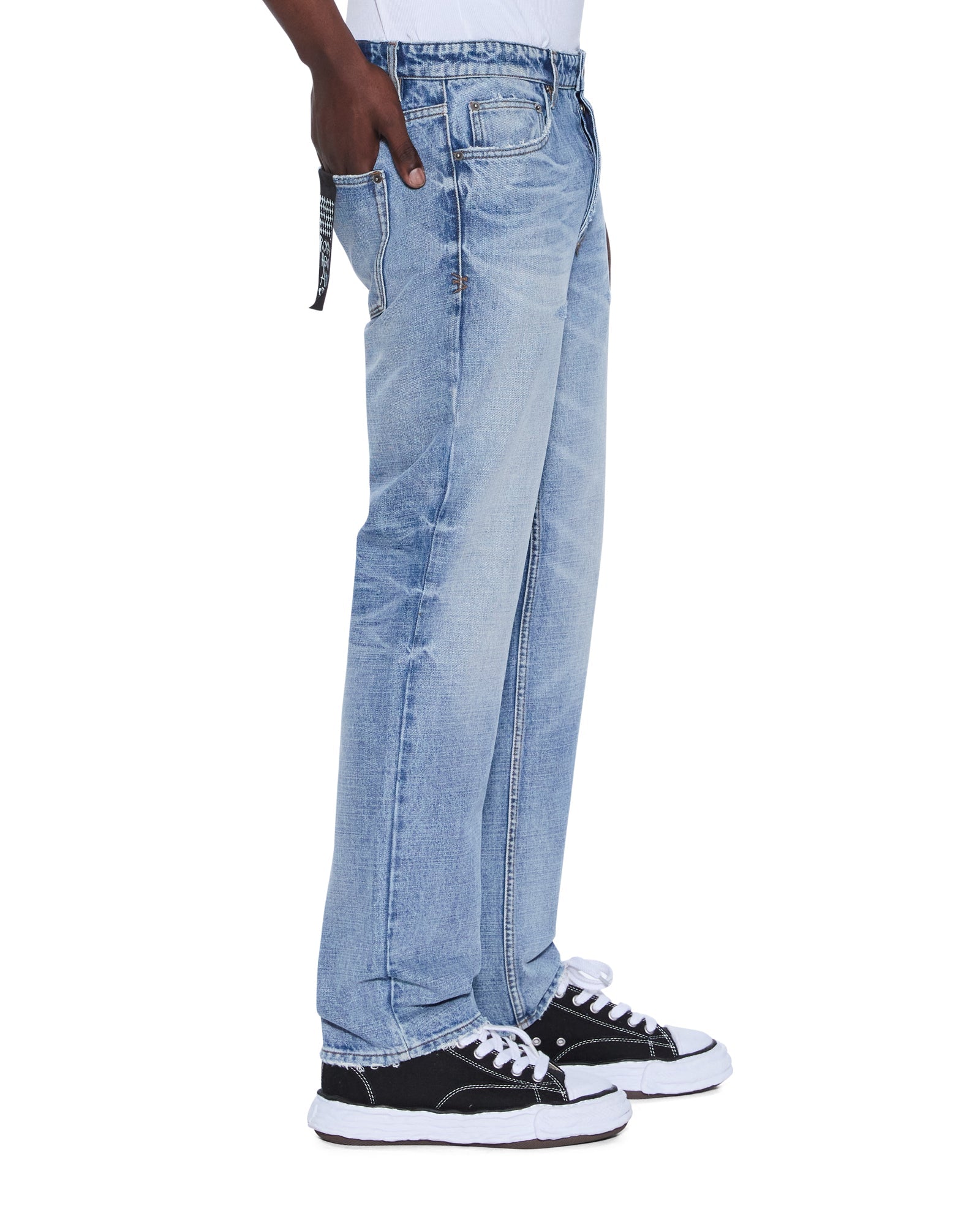 MENS  HAZLOW DAKOTA BLUE STRAIGHT DENIM JEANS