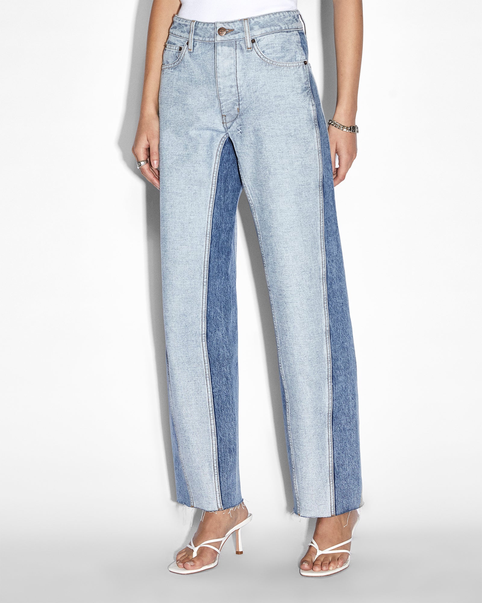 WOMENS  BROOKLYN JEAN RECREATE STRAIGHT DENIM JEANS