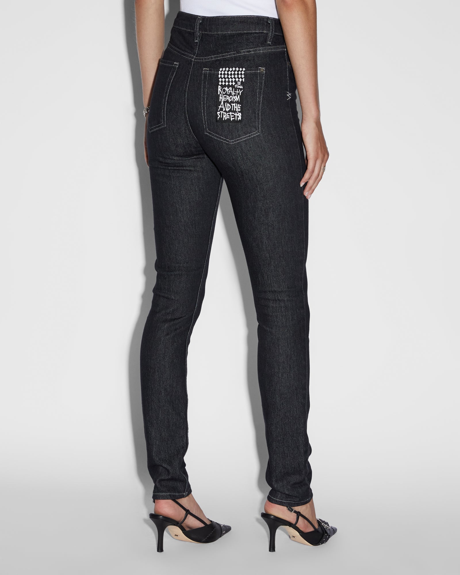 WOMENS  HI N WASTED XTRA MIDNIGHT SKINNY DENIM JEANS