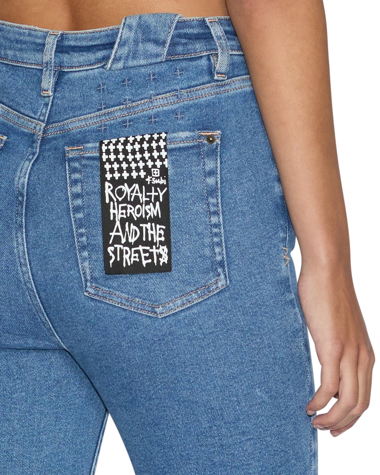 WOMENS  HI N WASTED XTRA HERITAGE TRASHED SKINNY DENIM JEANS