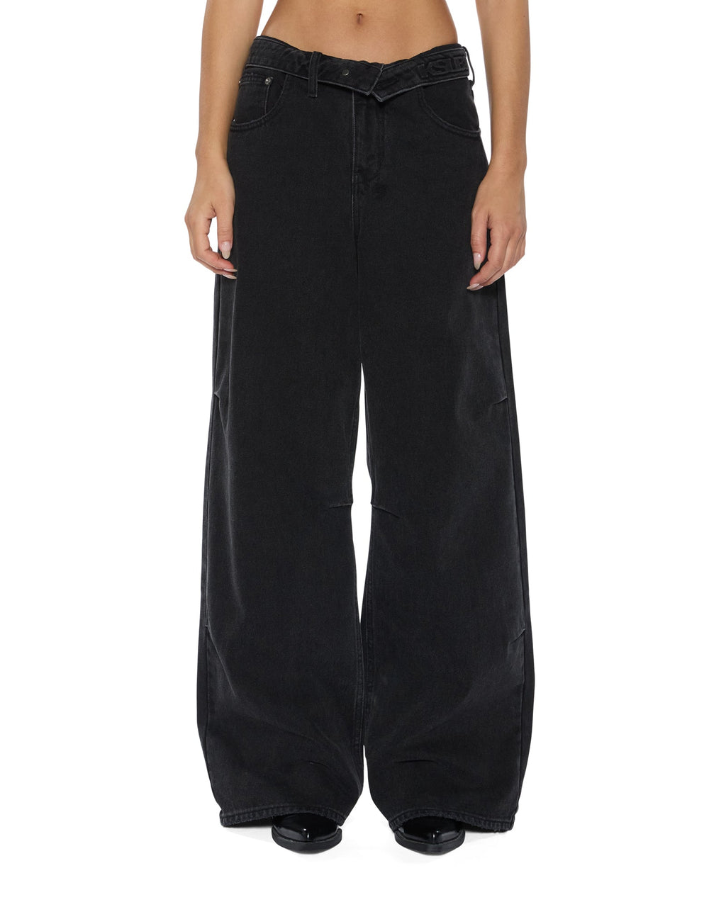 WOMENS KSUPER FLIP NOIR DENIM JEANS