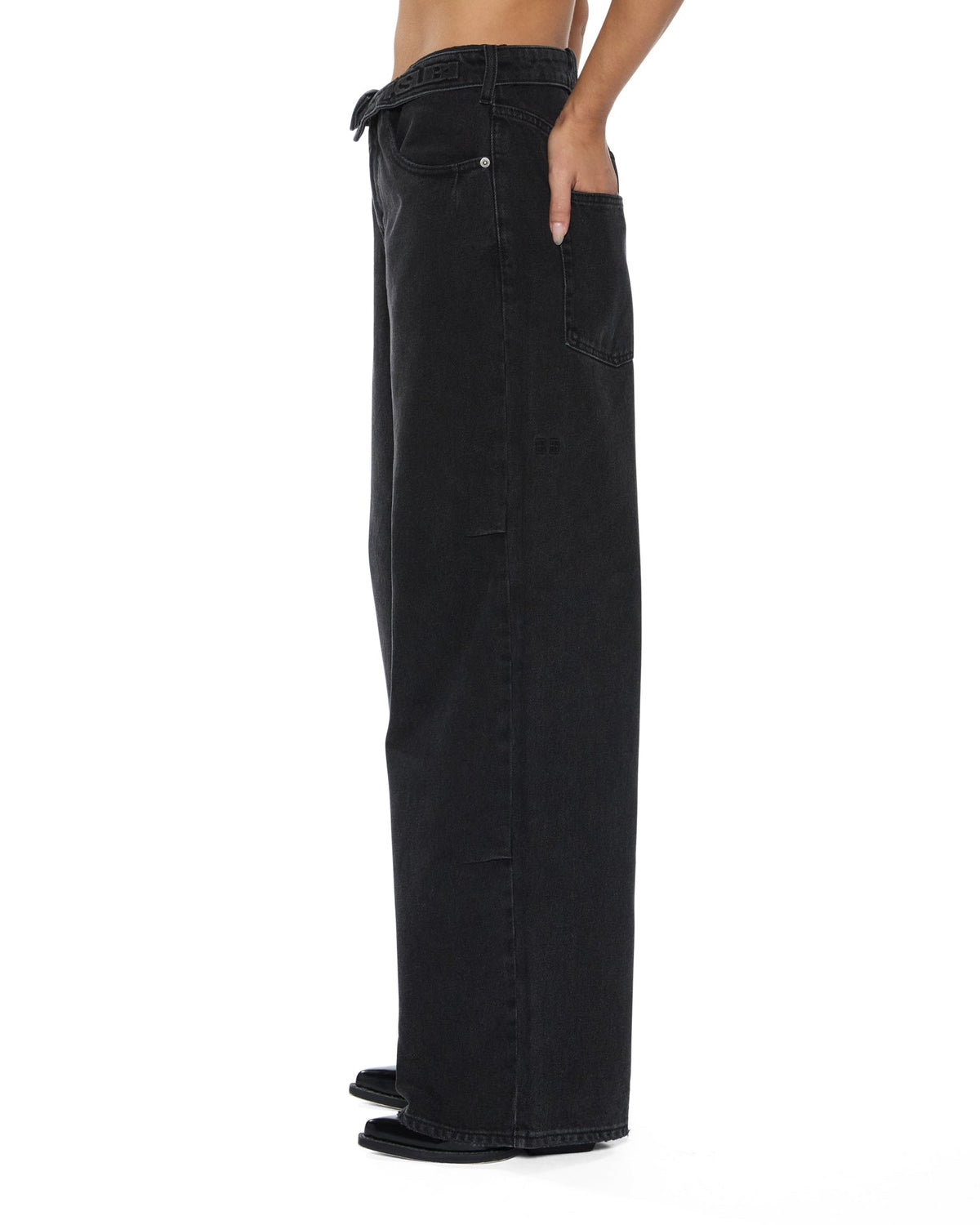 WOMENS KSUPER FLIP NOIR DENIM JEANS