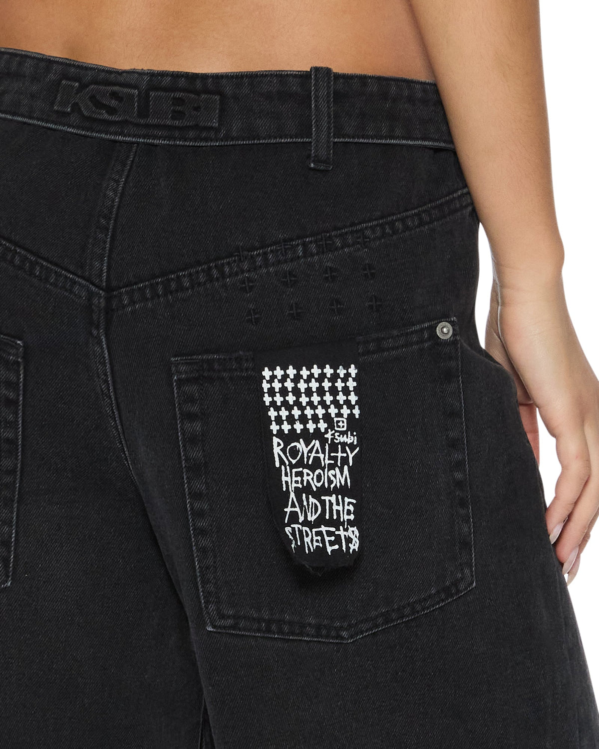 WOMENS KSUPER FLIP NOIR DENIM JEANS