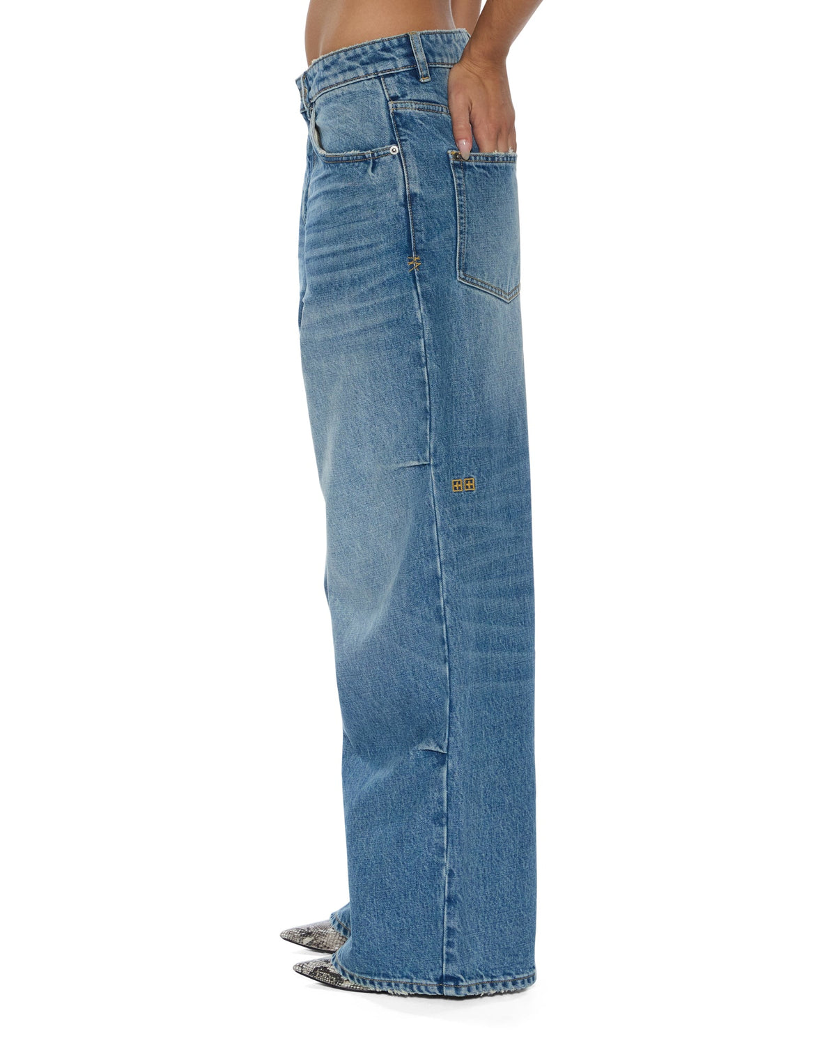 Womens Ksuper Maverik Baggy Denim Jeans - Denim