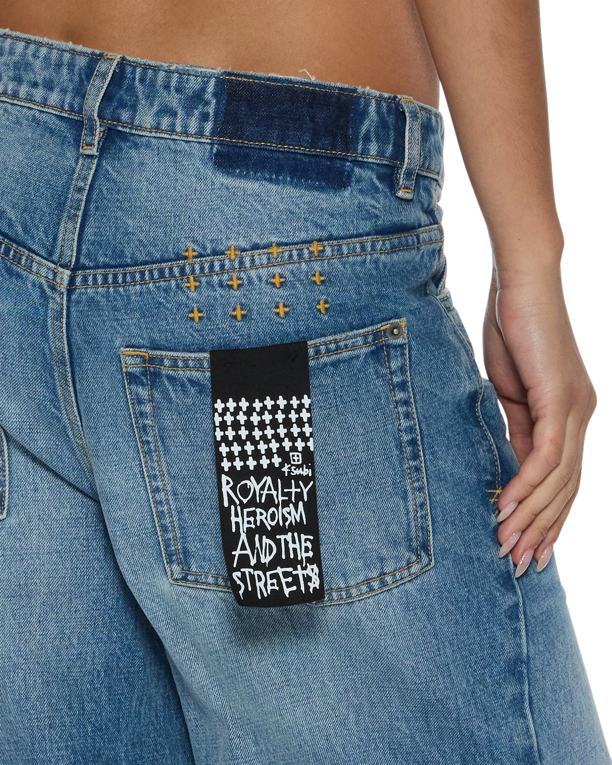 Womens Ksuper Maverik Baggy Denim Jeans - Denim