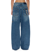 Womens Ksuper Aged Baggy Denim Jeans - Denim