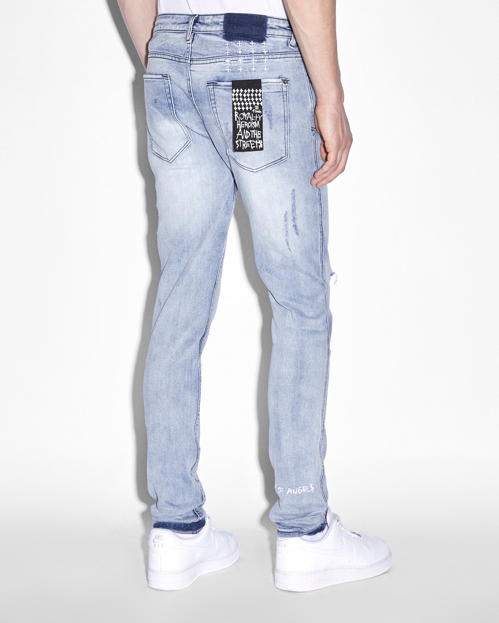 MENS  VAN WINKLE LA TRASHED DREAMS SKINNY DENIM JEANS