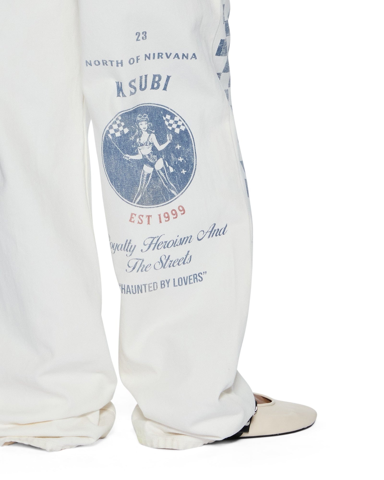 WOMENS LOW RIDER PITT LANE RELAXED DENIM JEANS