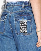 WOMENS LOW RIDER RECALL CARGO DENIM JEANS