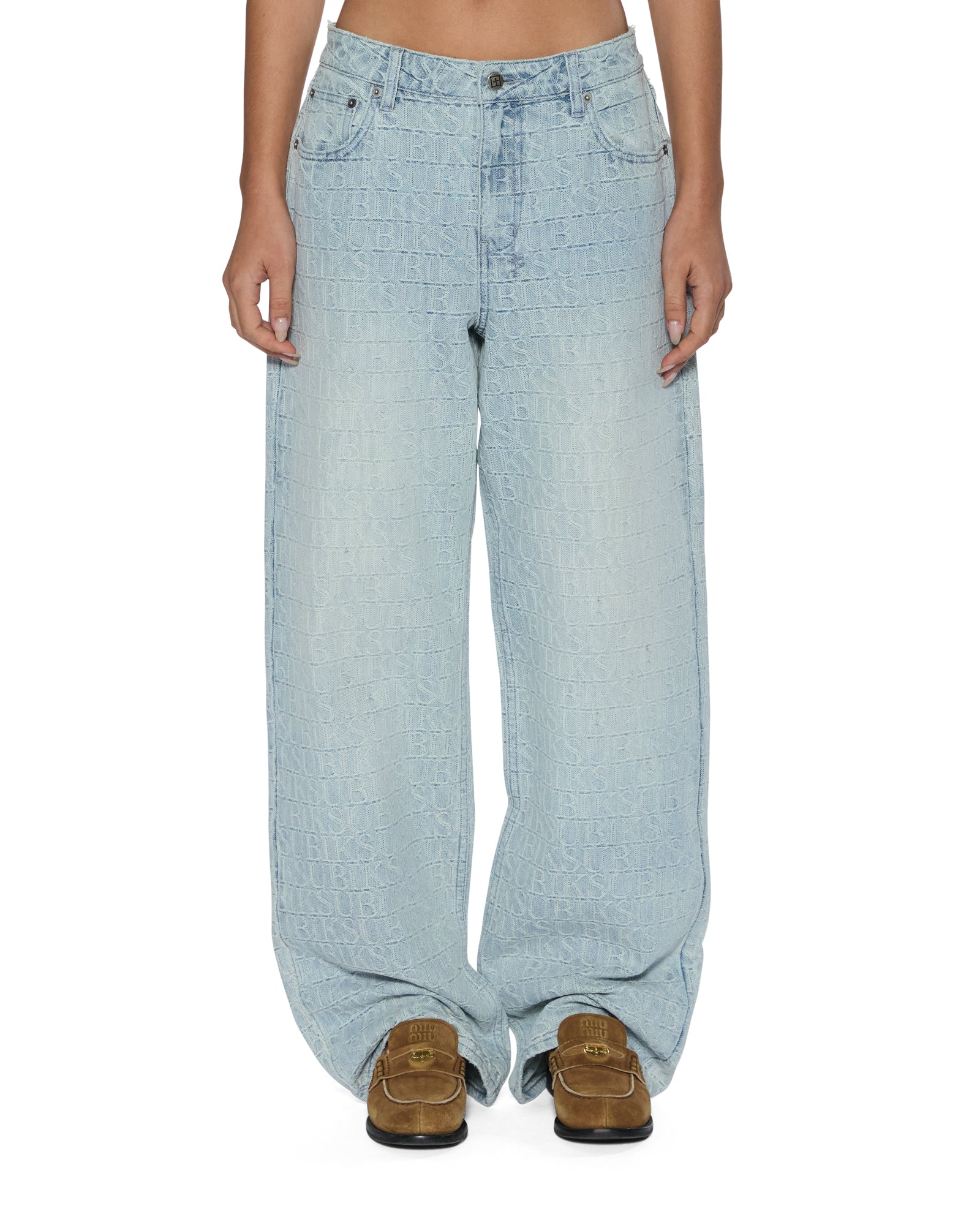 WOMENS  LOW RIDER TILE RELAXED DENIM JEANS