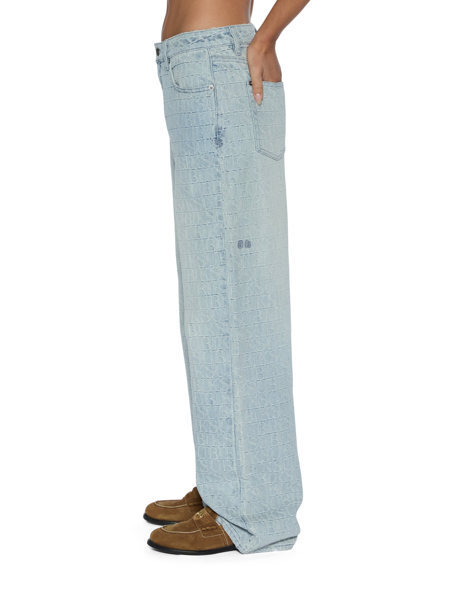 WOMENS  LOW RIDER TILE RELAXED DENIM JEANS