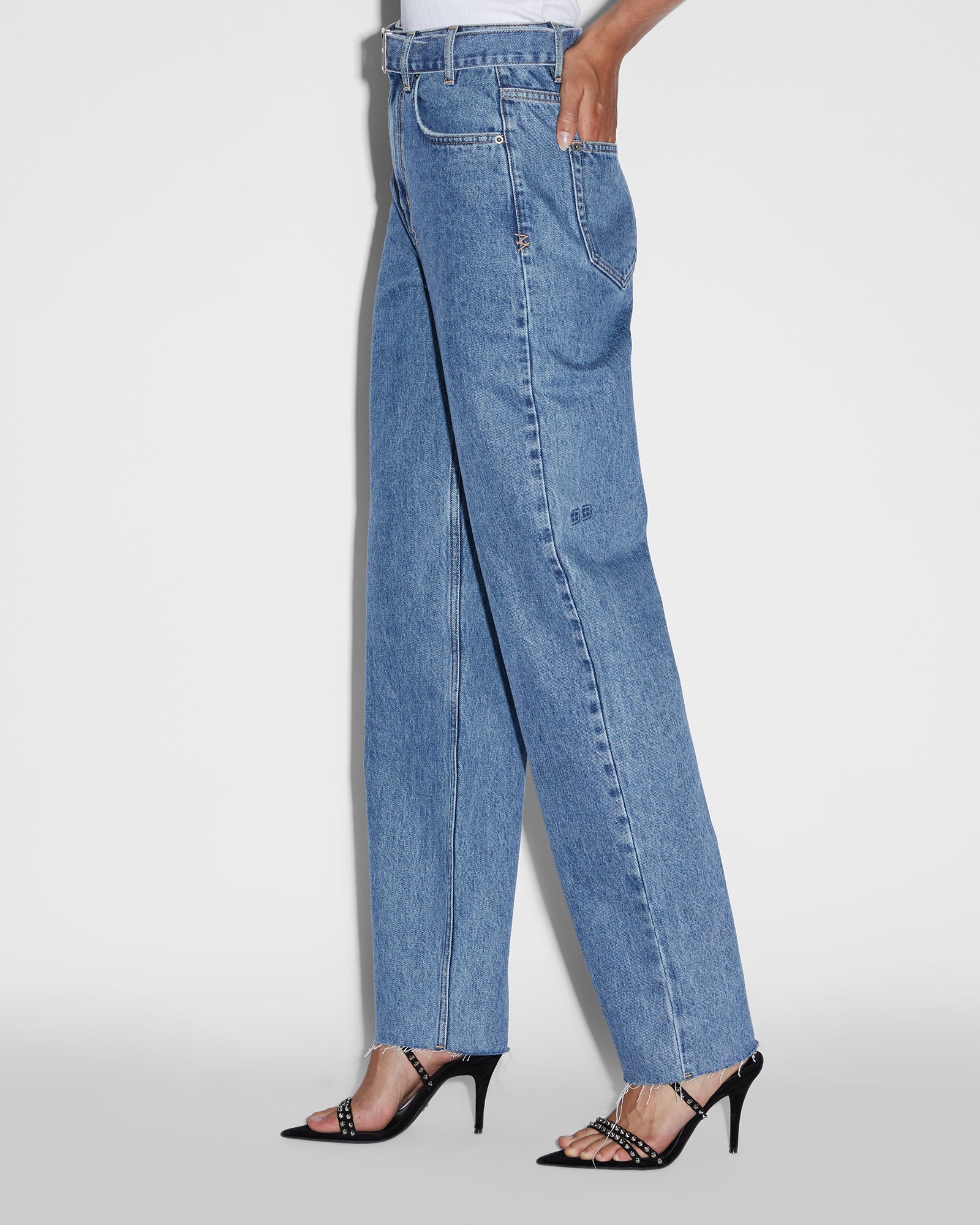 WOMENS PLAYBACK BELTED HERITAGE DENIM JEANS