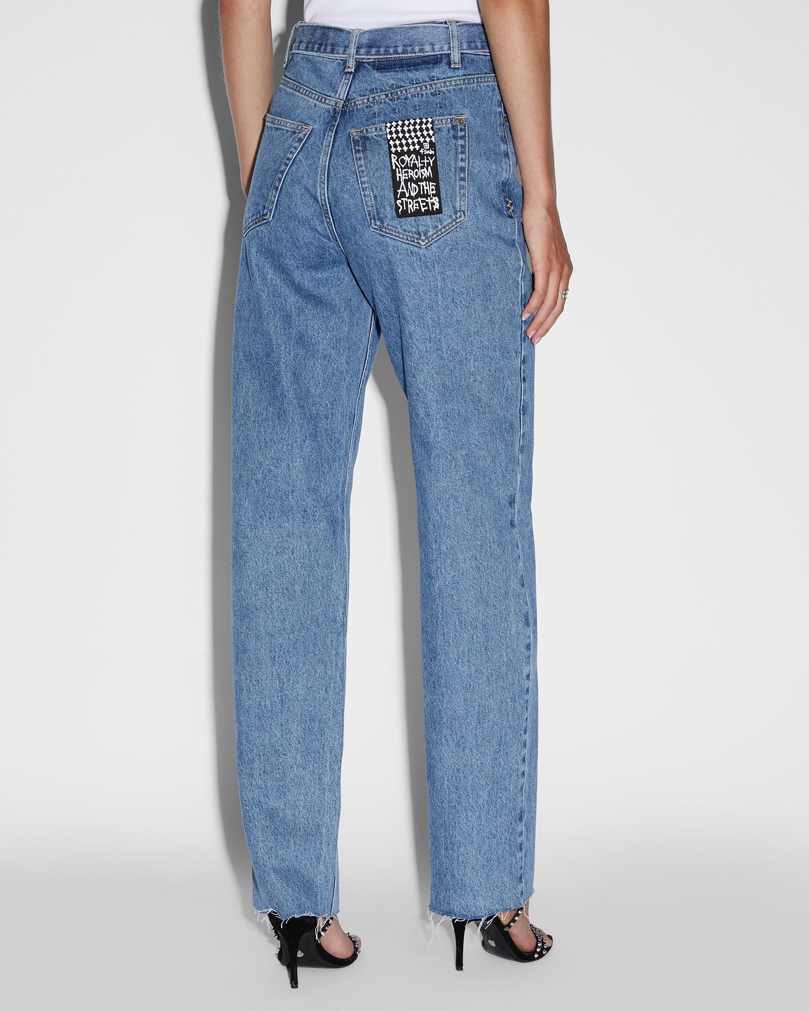 WOMENS PLAYBACK BELTED HERITAGE DENIM JEANS