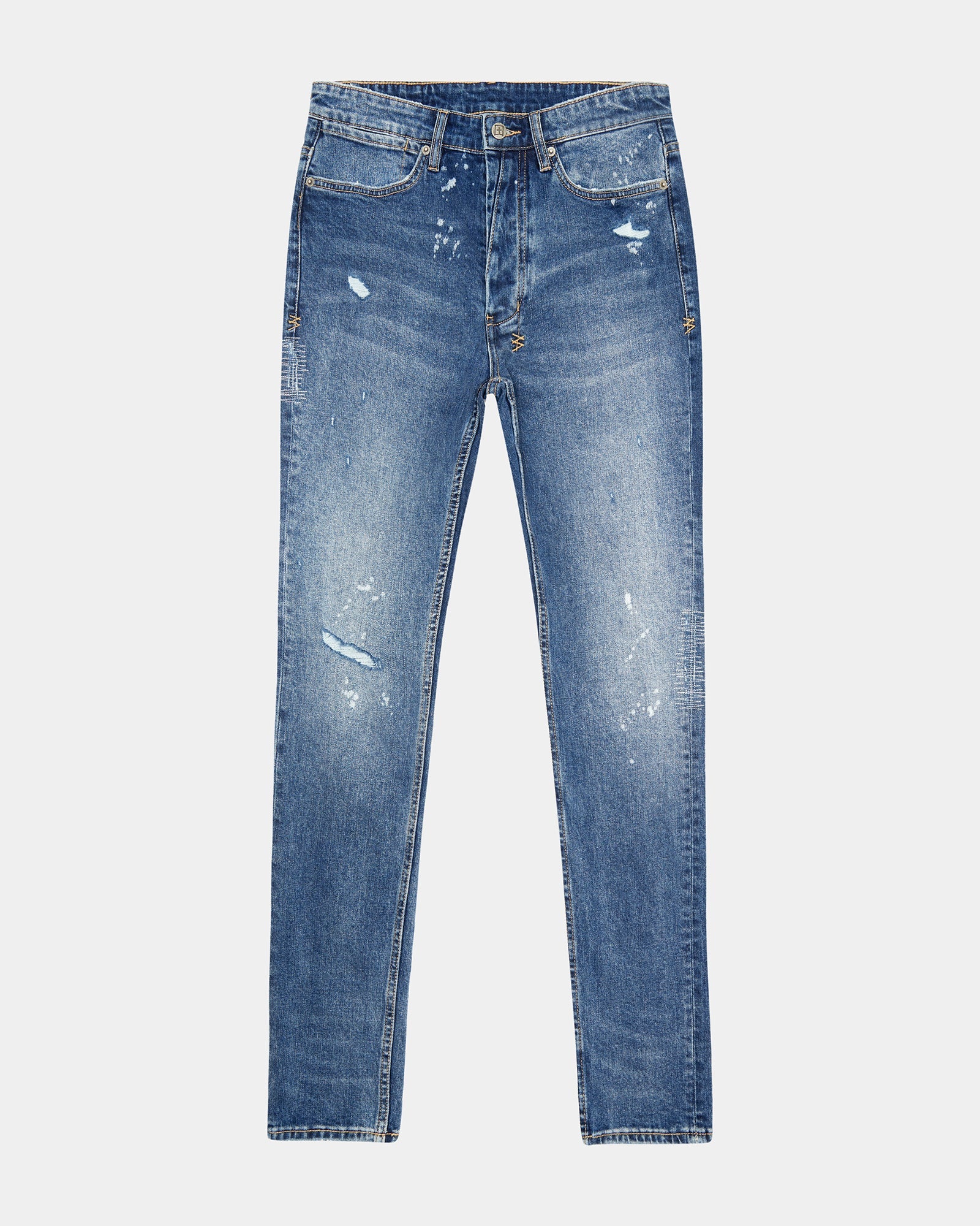 MENS  VAN WINKLE KULTURE TRASHED SKINNY DENIM JEANS