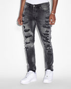 MENS VAN WINKLE TEKTONIK BLACK DENIM JEANS